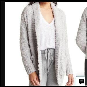 Women’s Honeydew open front fuzzy knit cardigan gray size small